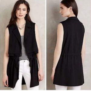 Cartonnier Black Open-Front Vest